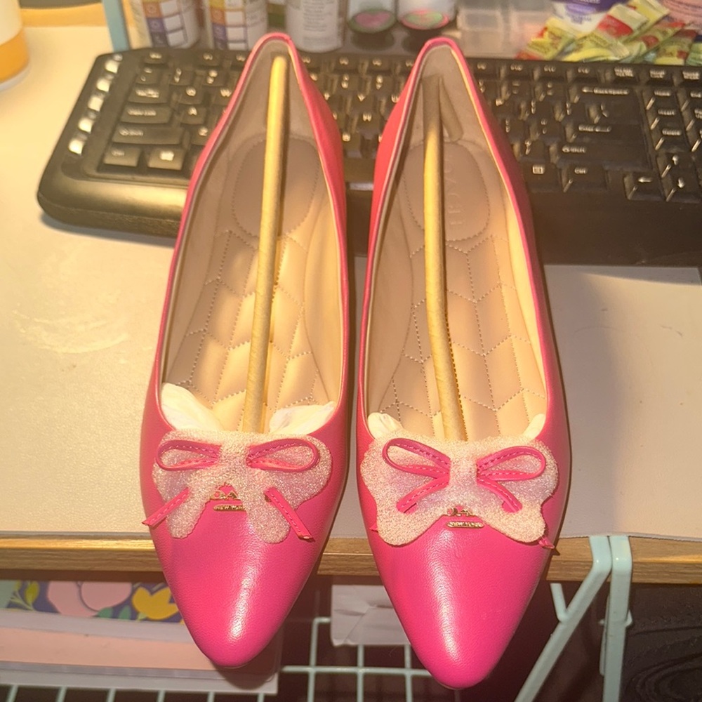 Pink Bow Women's Flats